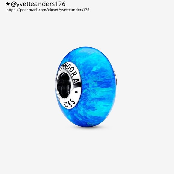 Pandora Opalescent Ocean Deep Blue Charm - Picture 1 of 5
